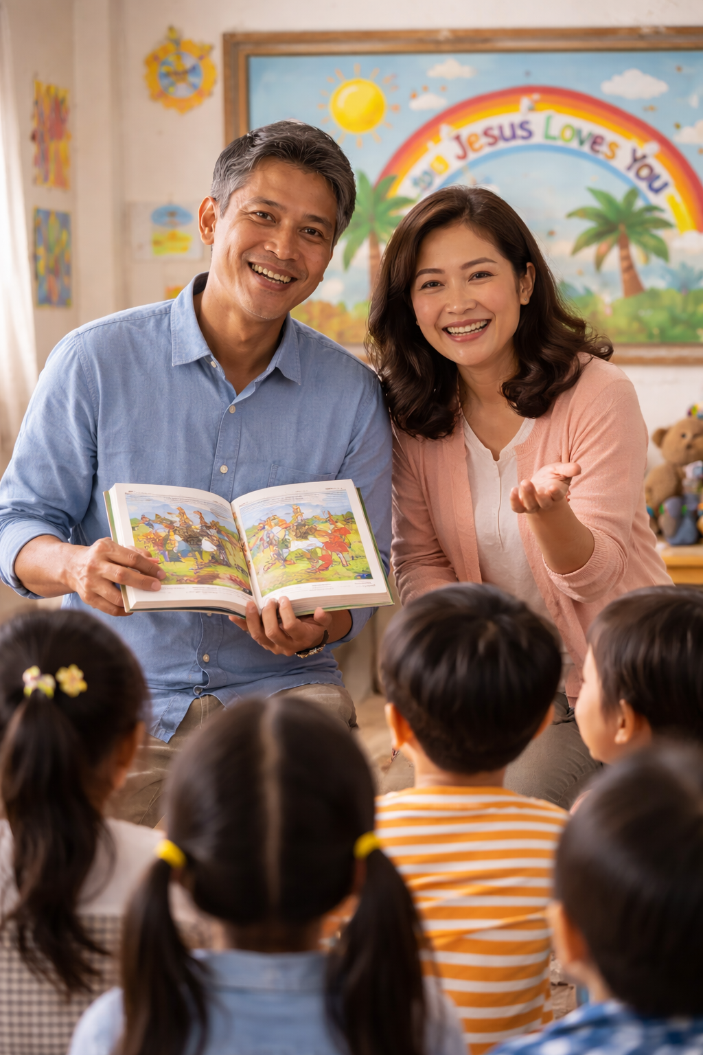 anak-anak di sekolah Minggu